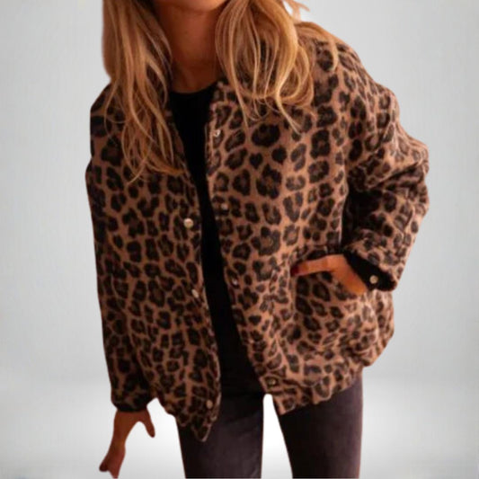 Veste à imprimé léopard