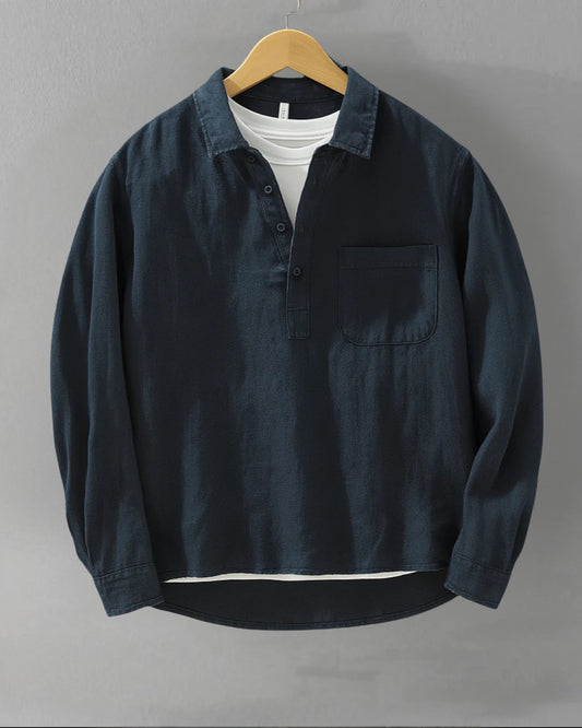 Chemise en coton-lin