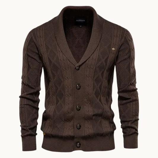 Cardigan pur hommes avec boutons